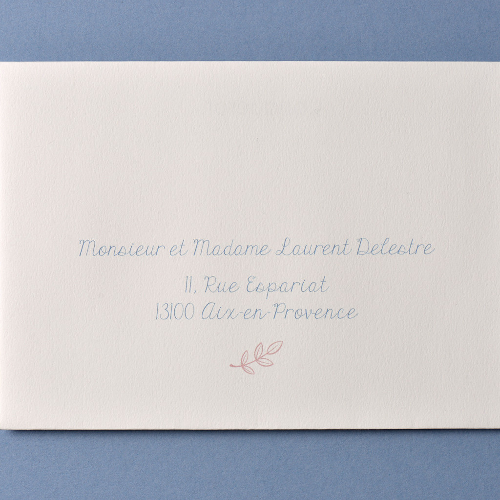 Impression Adresse Enveloppe / 114 x 162 mm / Passport Bleu
