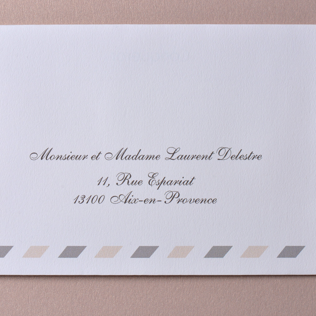 Impression Adresse Enveloppe / 114 x 162 mm / Passport Nude