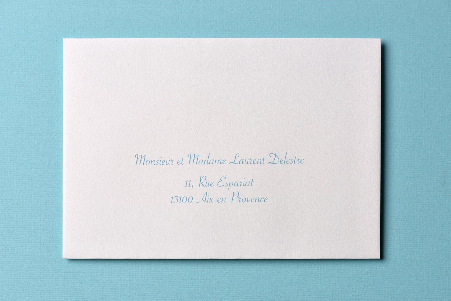 Impression Adresse Enveloppe / 114 x 162 mm / Passport Turquoise