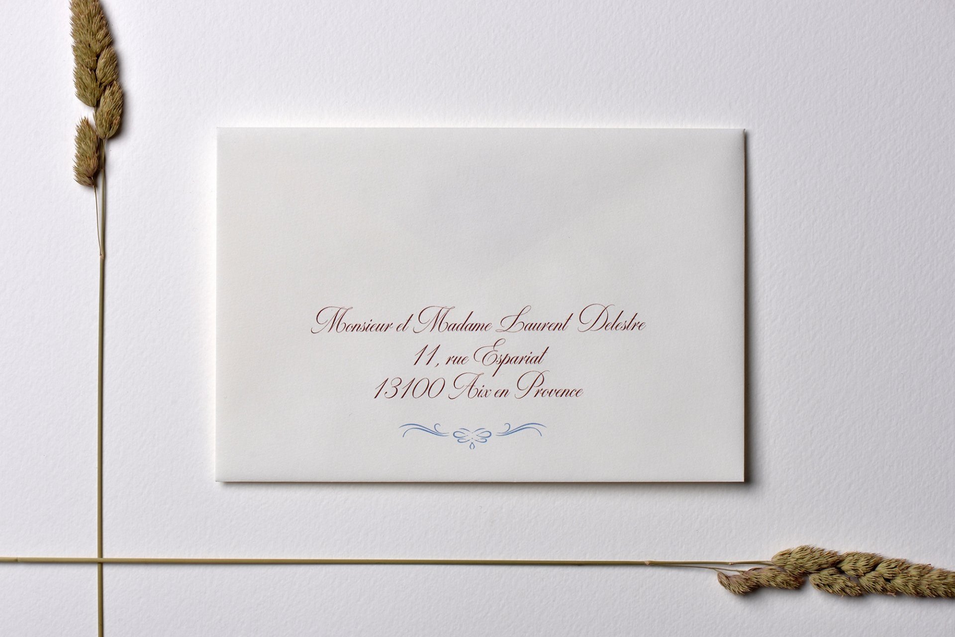 Impression Adresse Enveloppe / 120 x 180 mm/ Gallery Mariage au Château